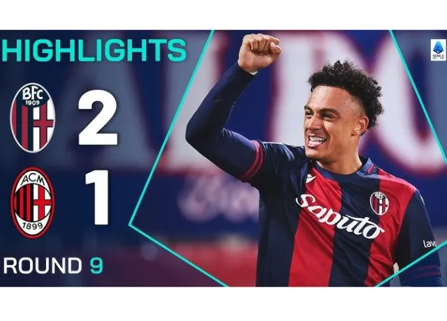 Bologna lội ngược dòng thành công khi đánh bại AC Milan