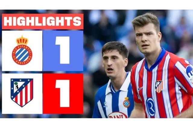 Atletico Madrid để Espanyol cầm hòa 1-1 bỏ lỡ cơ hội đua vô địch